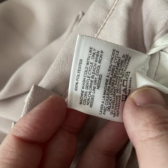 Express Women 12R Mauve Pleated Sash Tie Belt High Rise Paperbag Ankle Pants - Picture 10 of 10